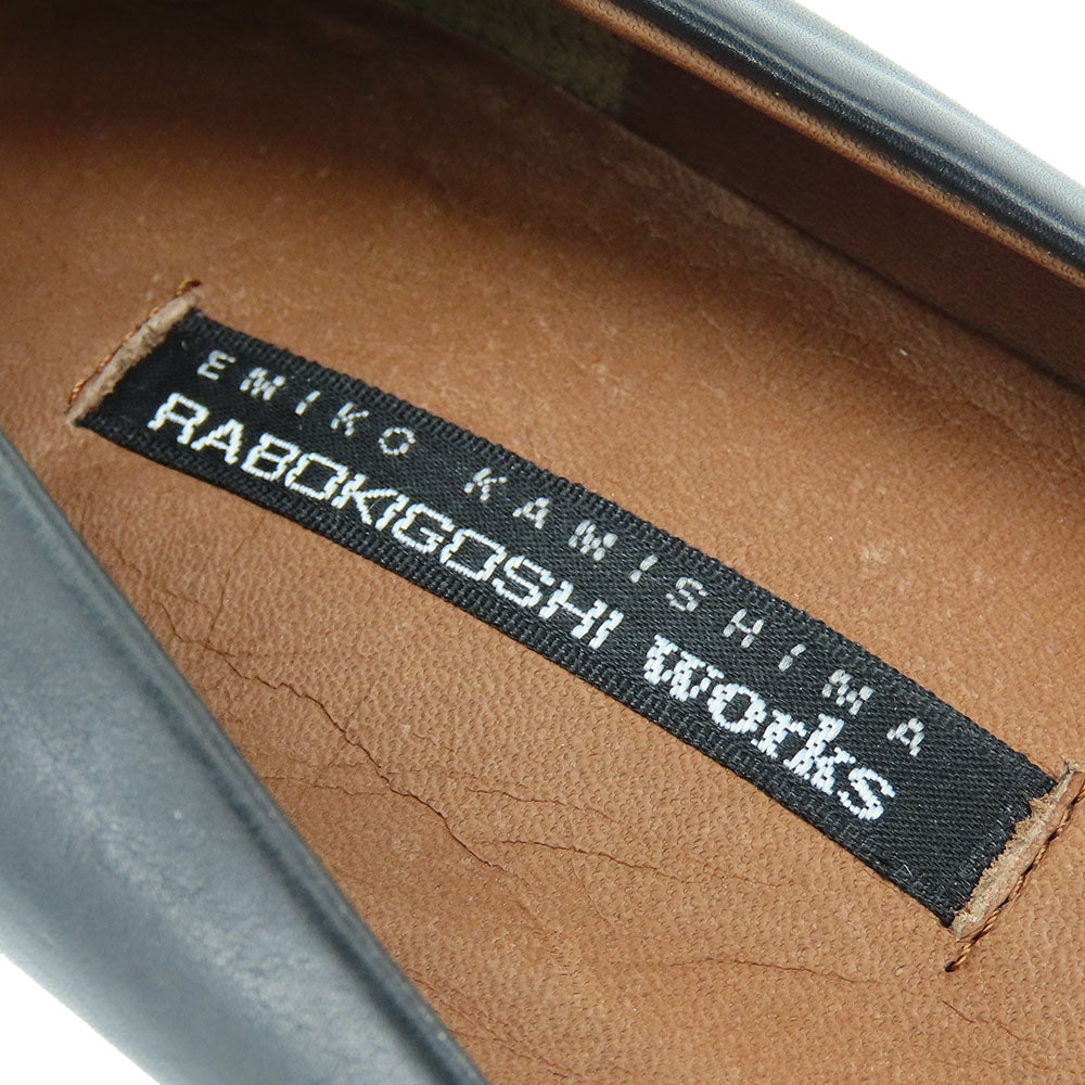 RABOKIGOSHI Works Leather Pumps Black