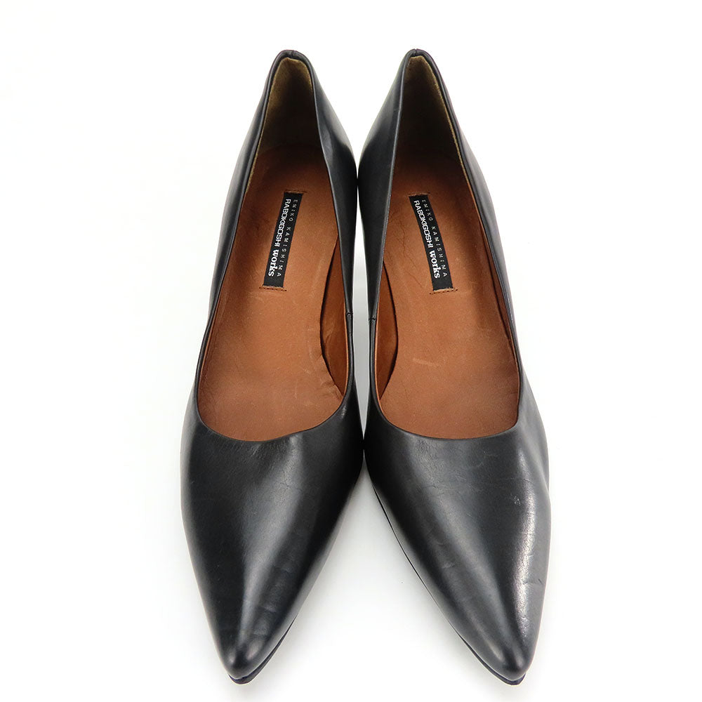 RABOKIGOSHI Works Leather Pumps Black