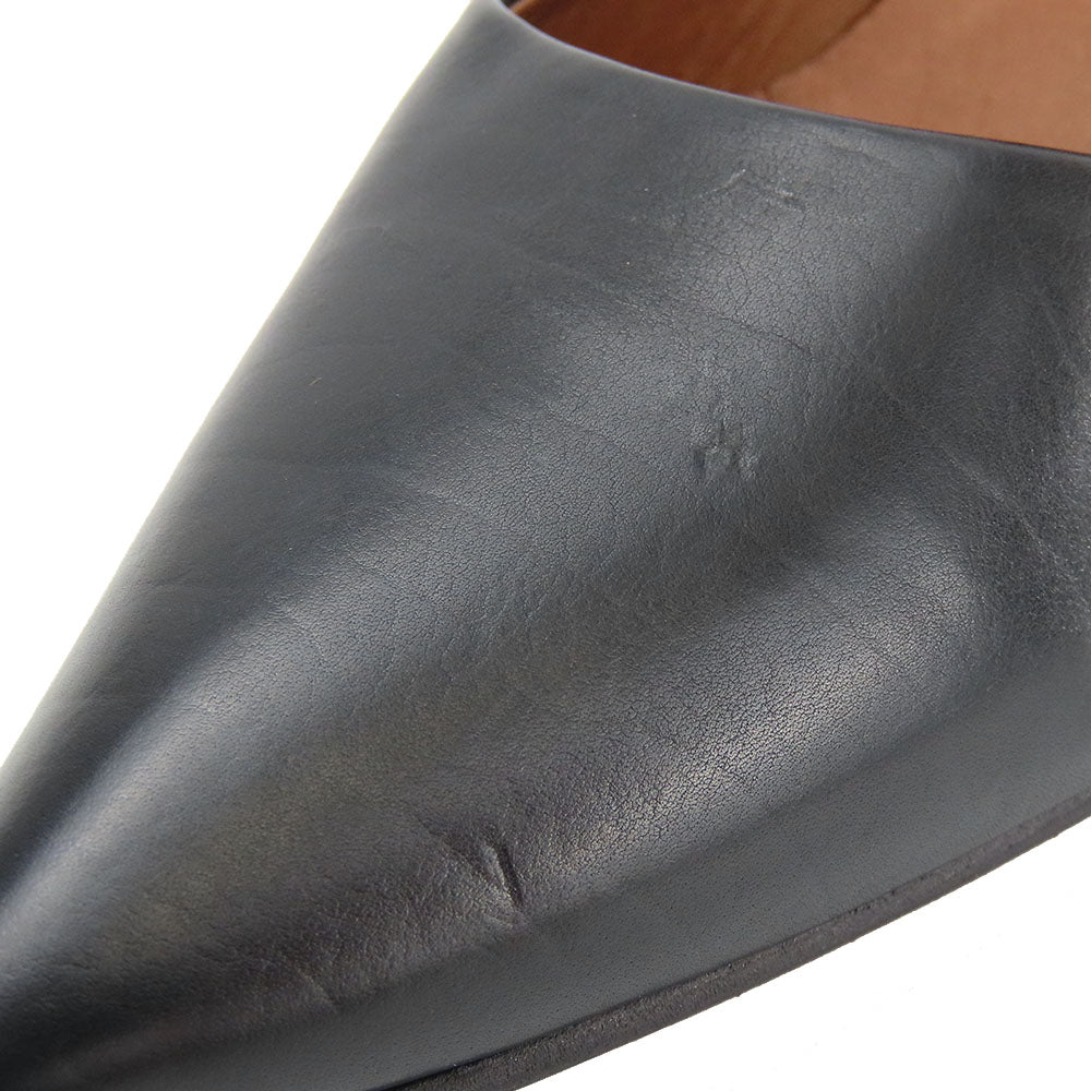 RABOKIGOSHI Works Leather Pumps Black