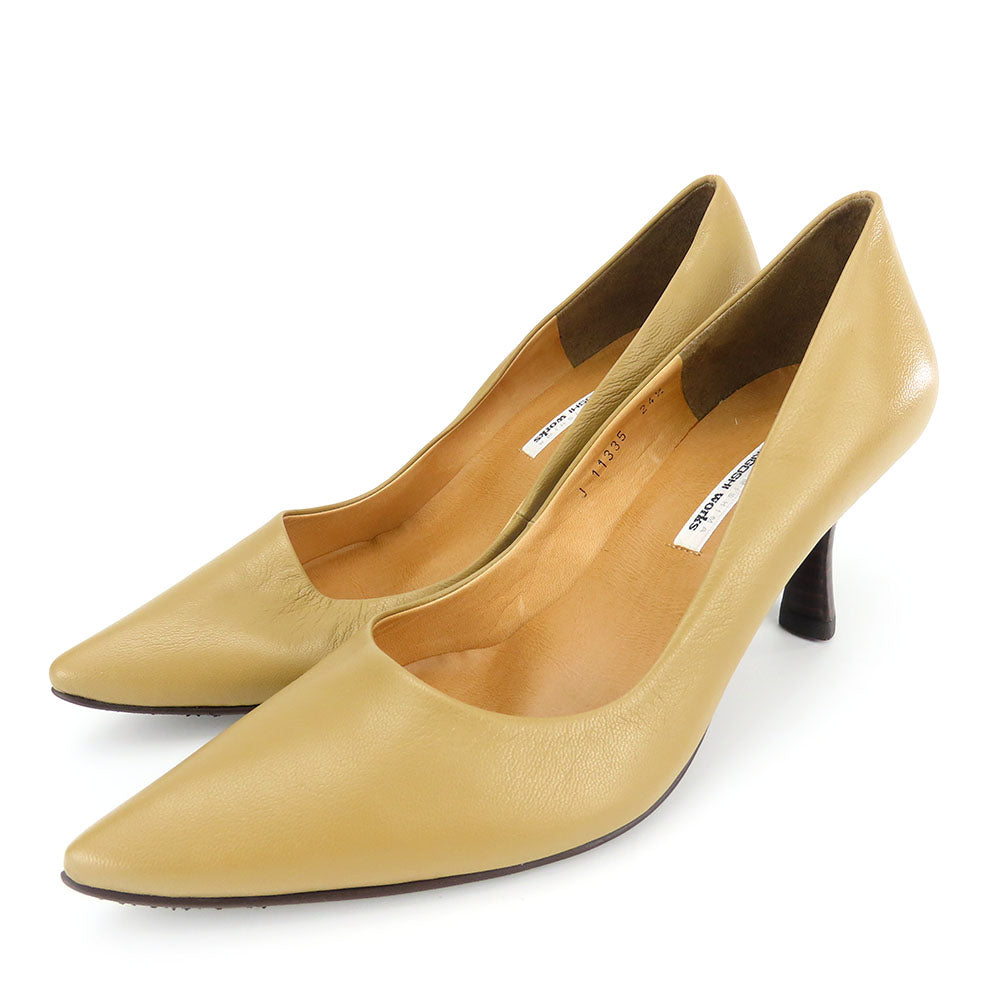 RABOKIGOSHI Works Leather Pumps Beige