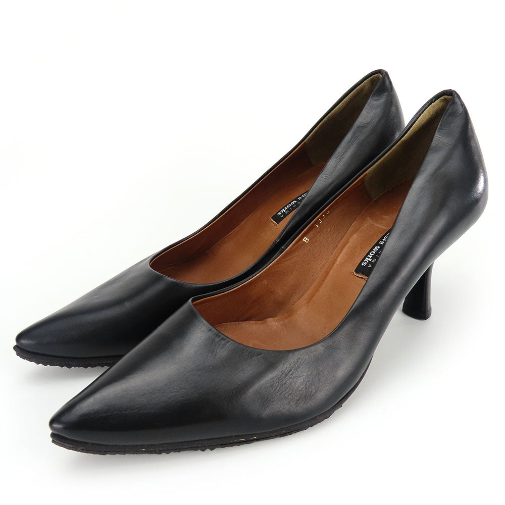 RABOKIGOSHI Works Leather Pumps Black