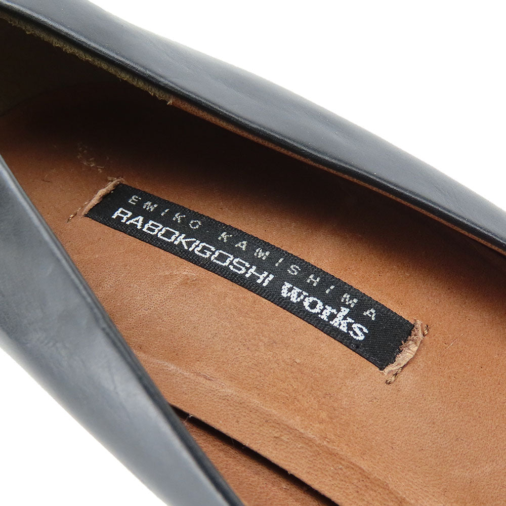 RABOKIGOSHI Works Leather Pumps Black