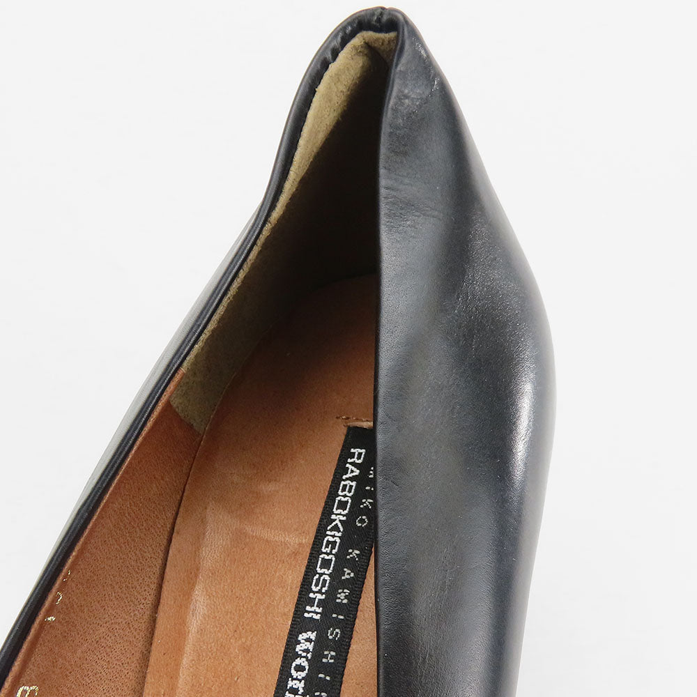 RABOKIGOSHI Works Leather Pumps Black