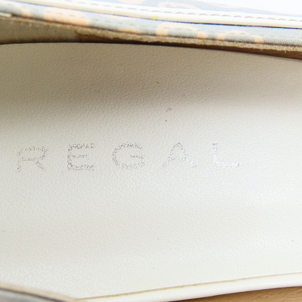 Regal Enamel Canvas Pumps Green Gray