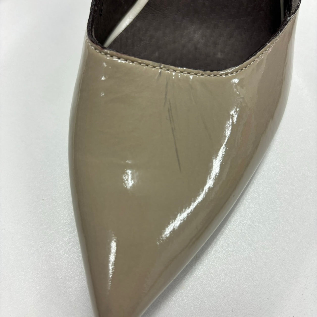 RABOKIGOSHI Works Leather Enamel Pumps Gray