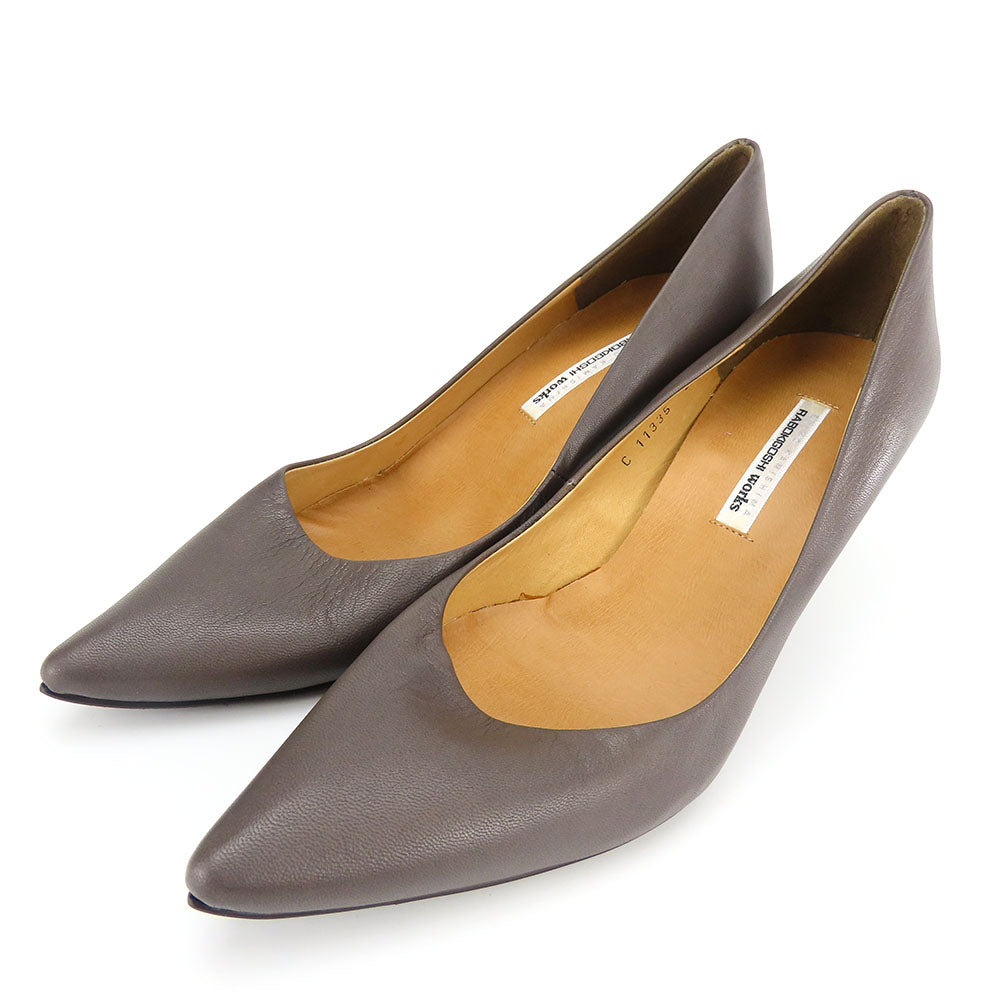 RABOKIGOSHI Works Leather Pumps Brown