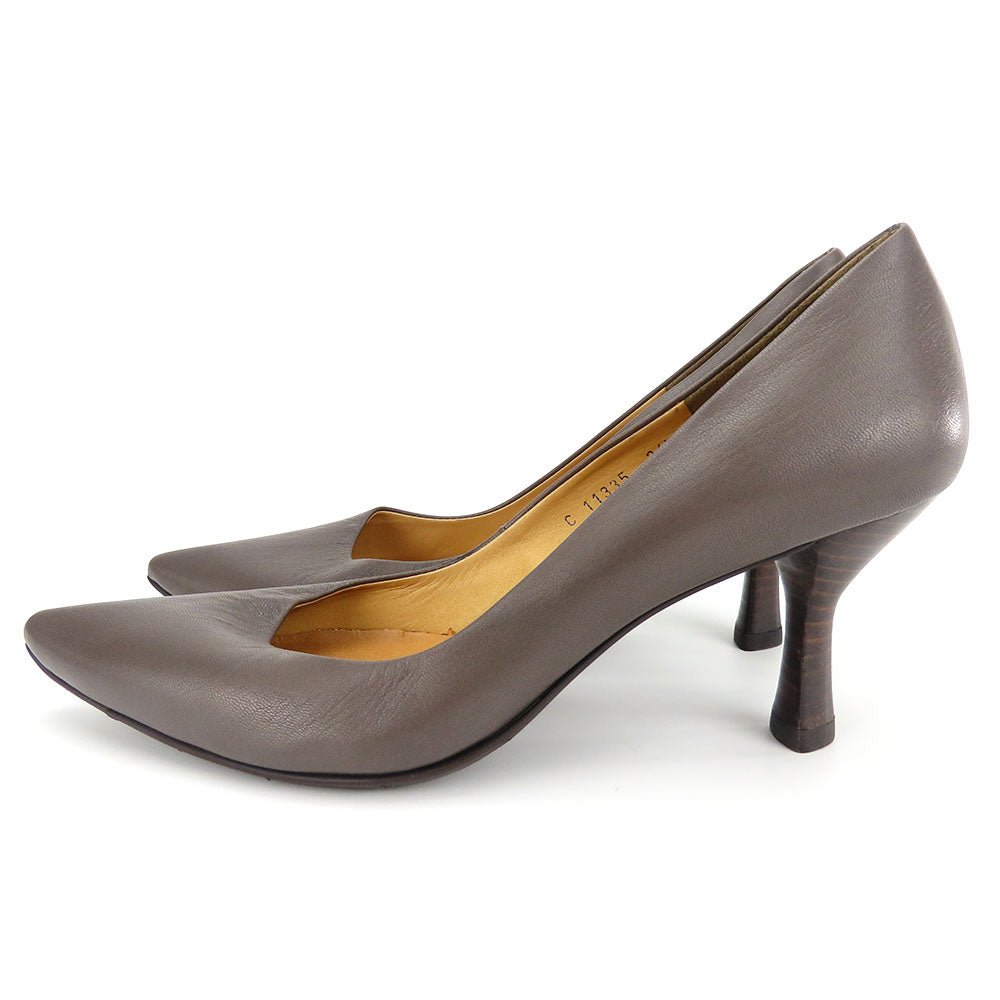 RABOKIGOSHI Works Leather Pumps Brown