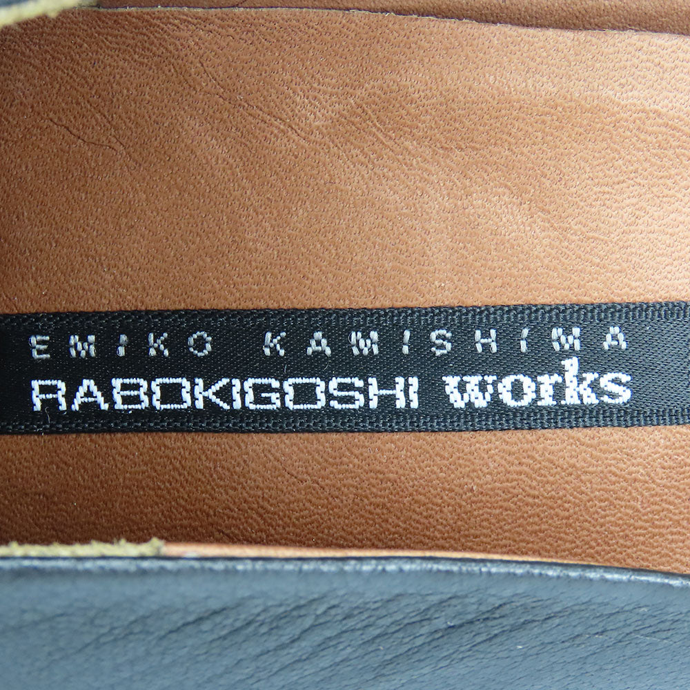 RABOKIGOSHI Works Leather Pumps Black