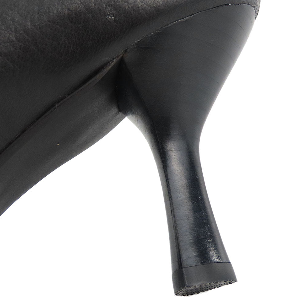 RABOKIGOSHI Works Leather Pumps Black