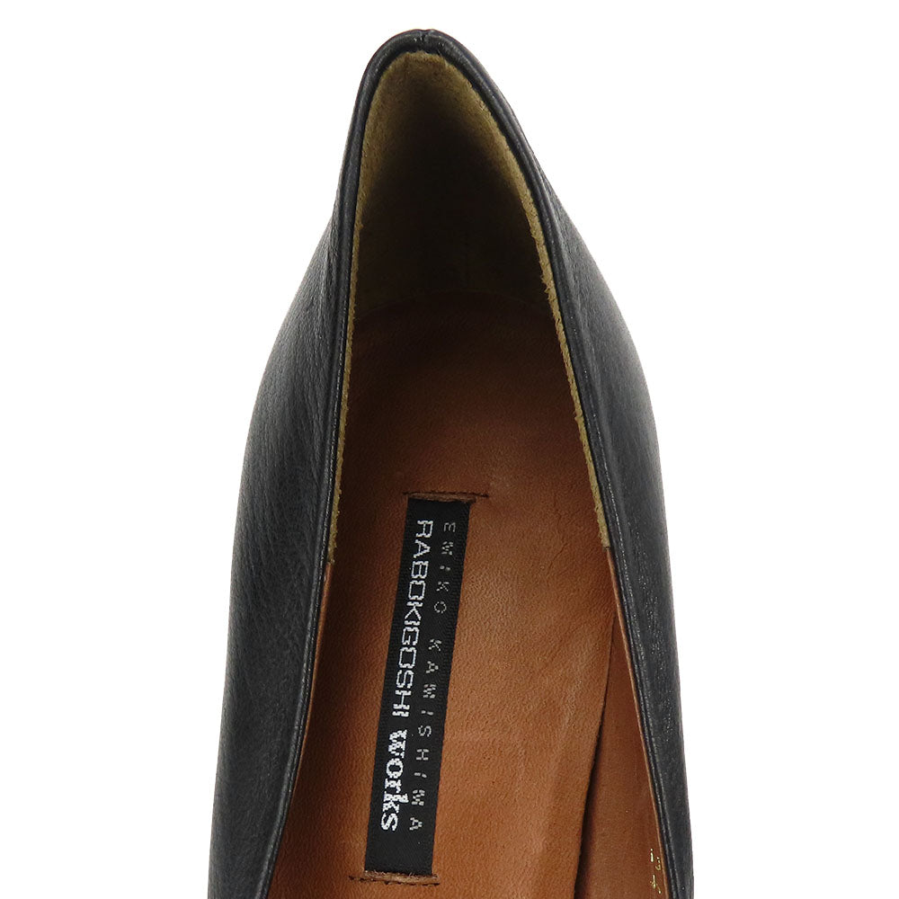 RABOKIGOSHI Works Leather Pumps Black