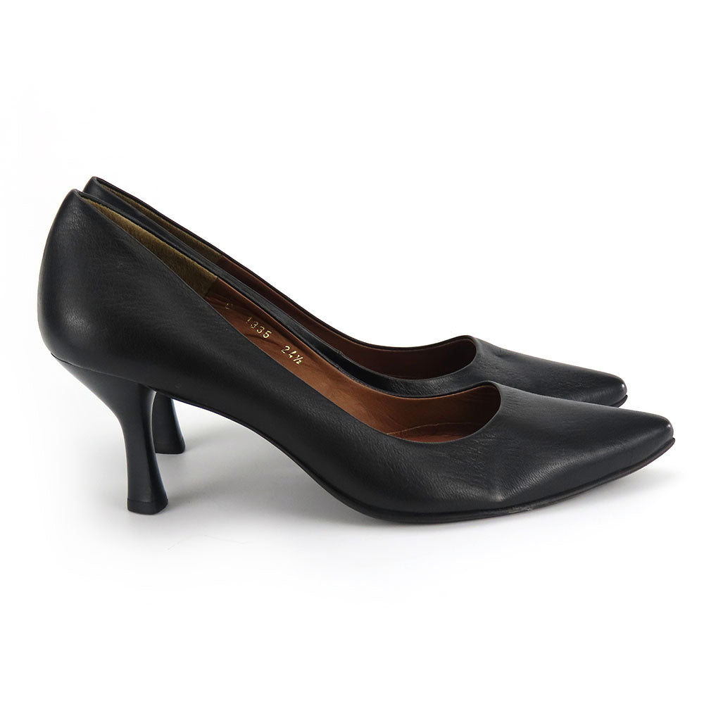 RABOKIGOSHI Works Leather Pumps Black