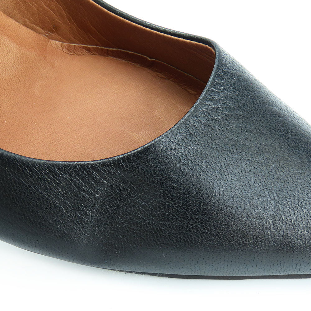 RABOKIGOSHI Works Leather Pumps Black