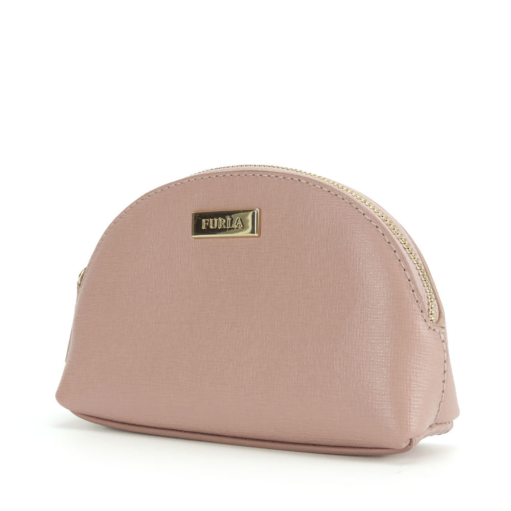 Furla Leather Pink Pouch Accessory Case