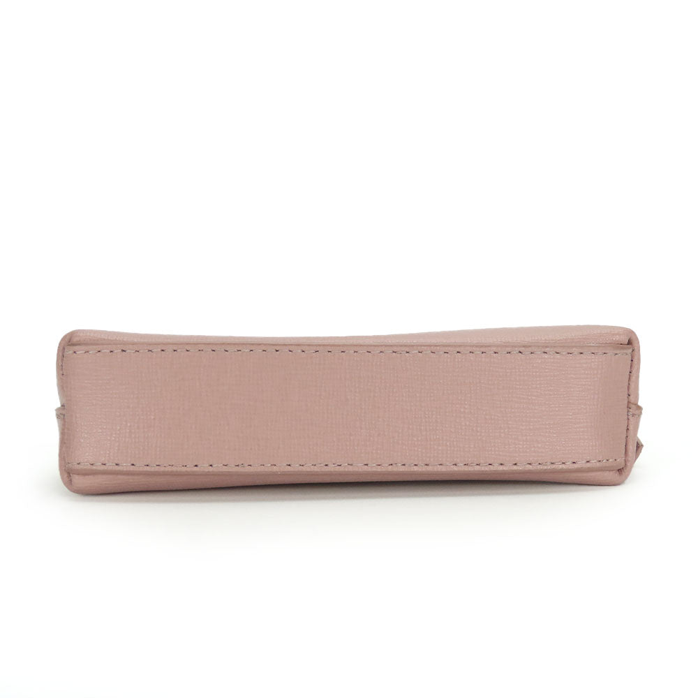 Furla Leather Pink Pouch Accessory Case