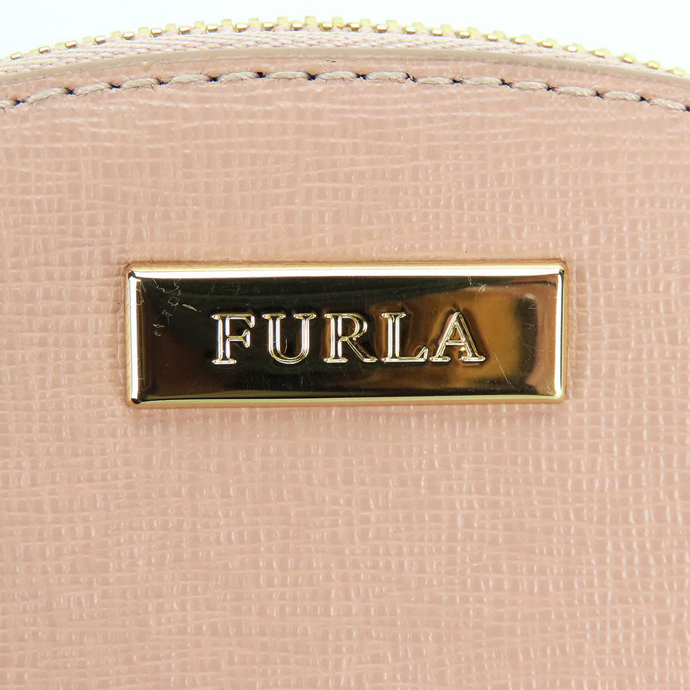 Furla Leather Pink Pouch Accessory Case