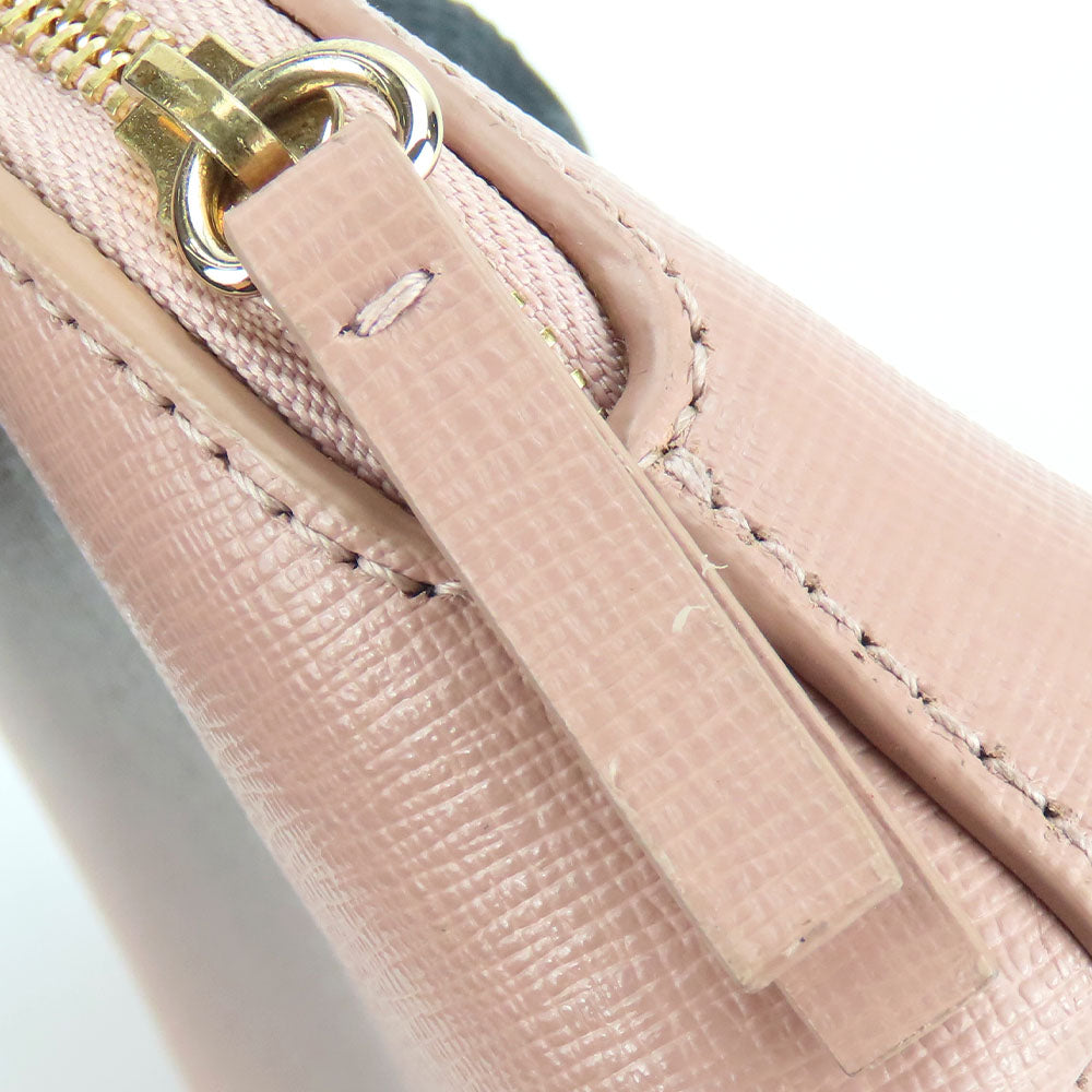 Furla Leather Pink Pouch Accessory Case