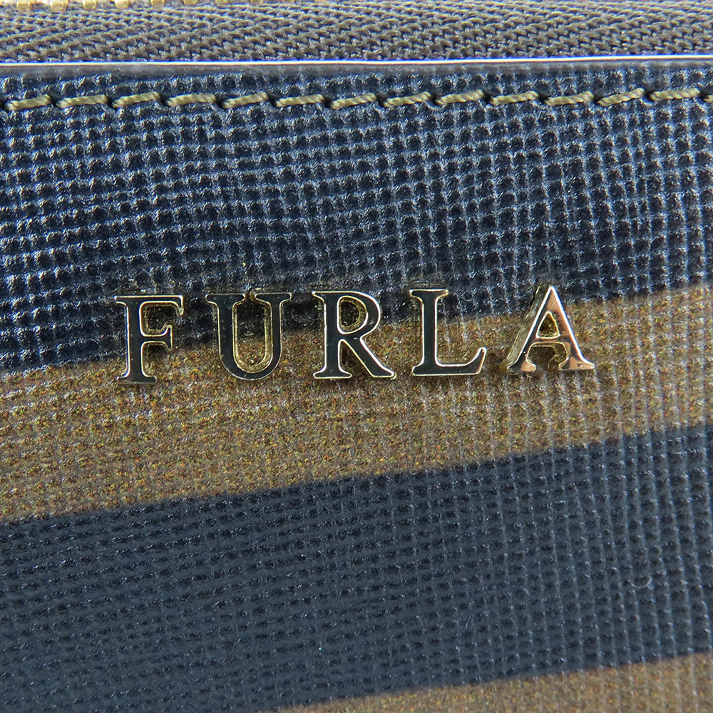 Furla Leather Coin Case Charcoal Brown