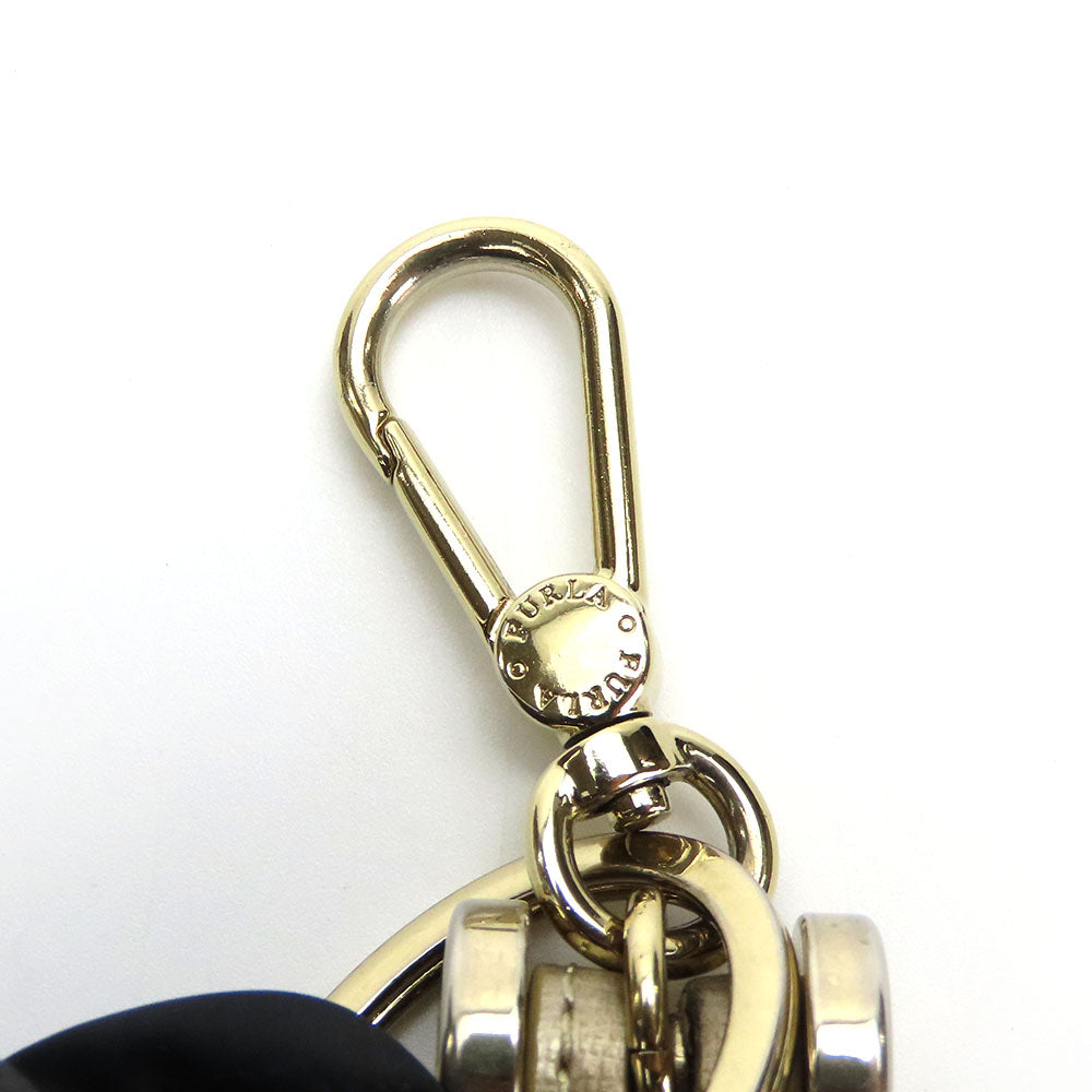 Furla Leather Metal Key Ring