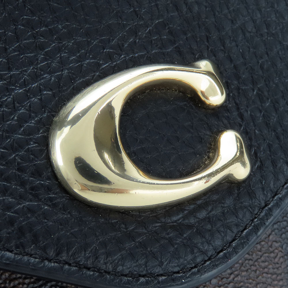 Coach C7301 Leather Shoulder Bag Black