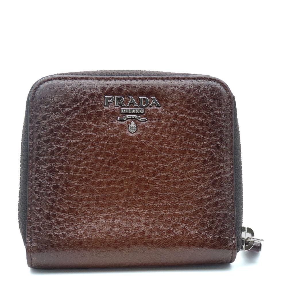 Prada Leather Bifold Wallet 1M0522 Brown