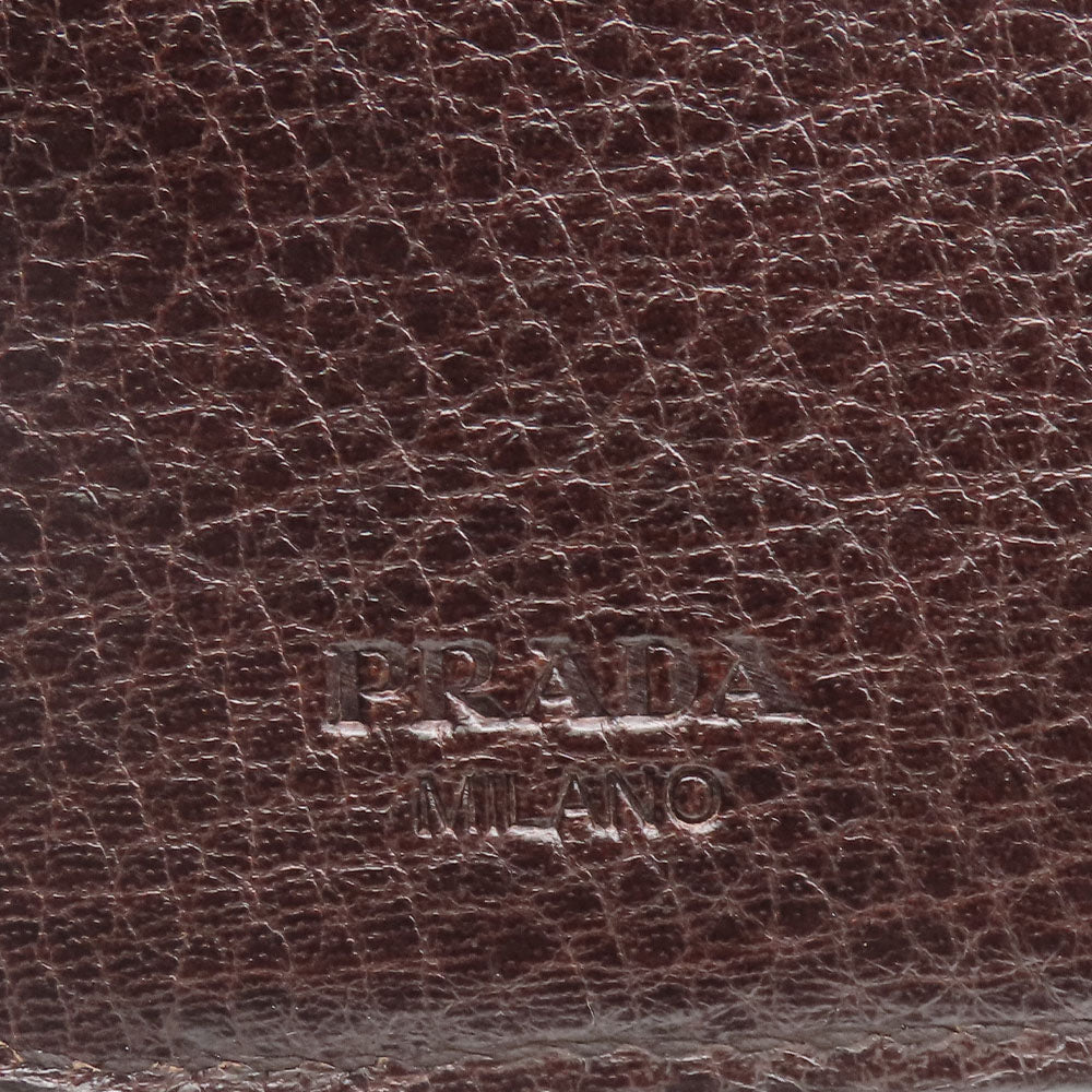 Prada Leather Bifold Wallet 1M0522 Brown