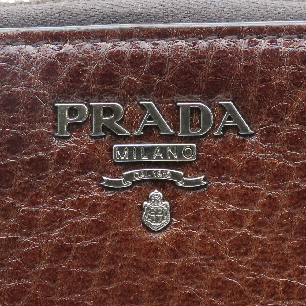 Prada Leather Bifold Wallet 1M0522 Brown