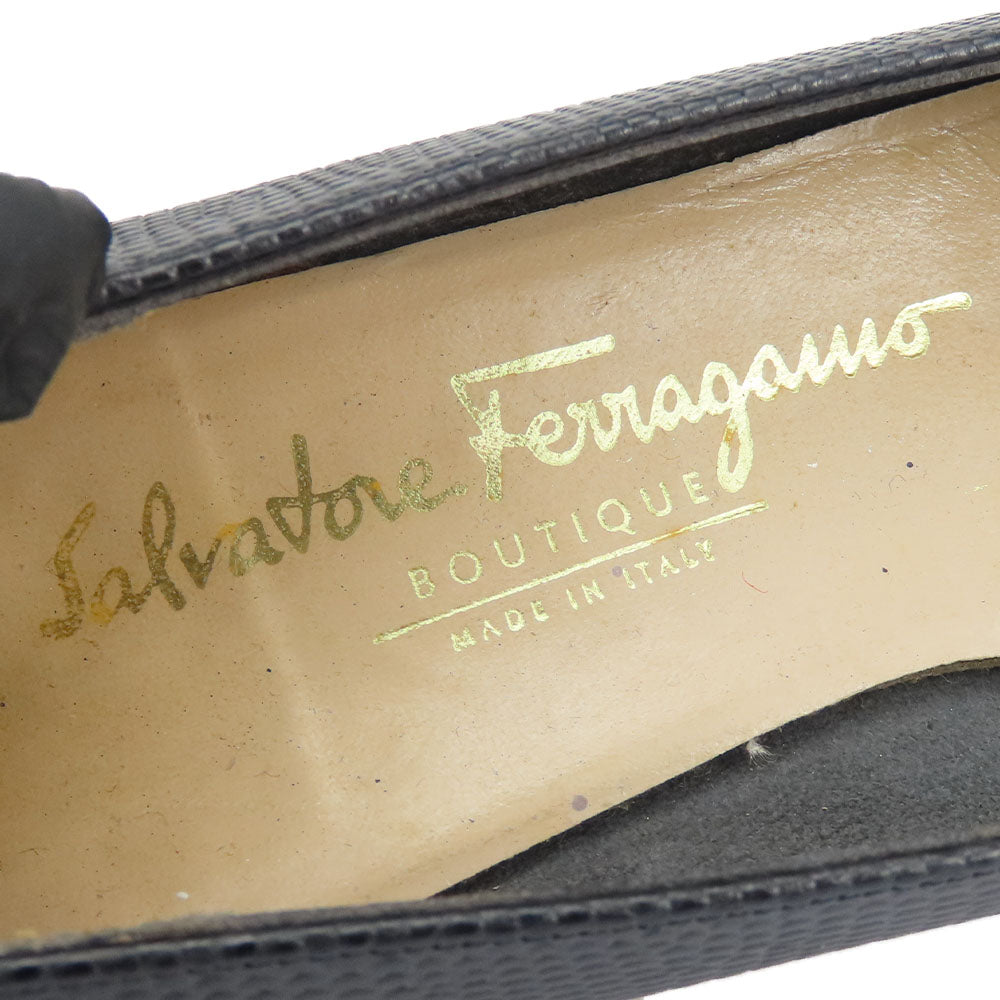 Salvatore Ferragamo Leather Vala Ribbon Pumps