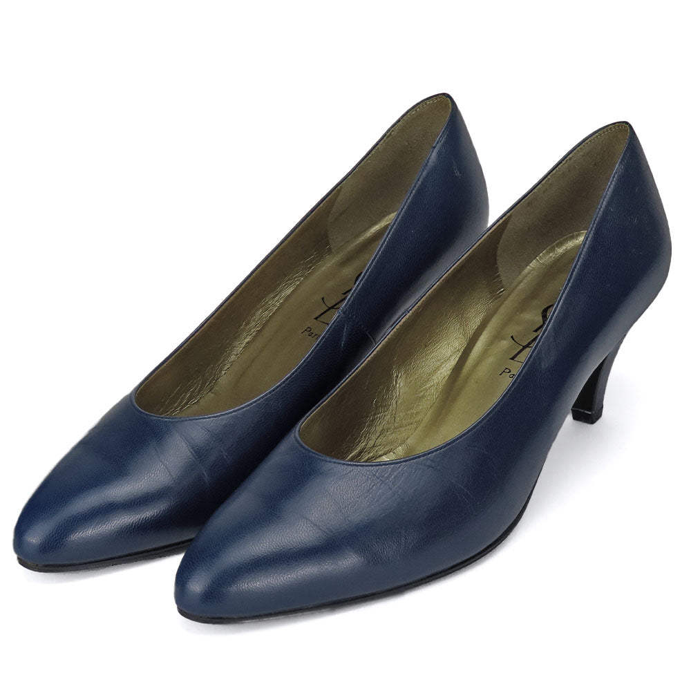 Yves Saint Laurent Leather Pumps Navy