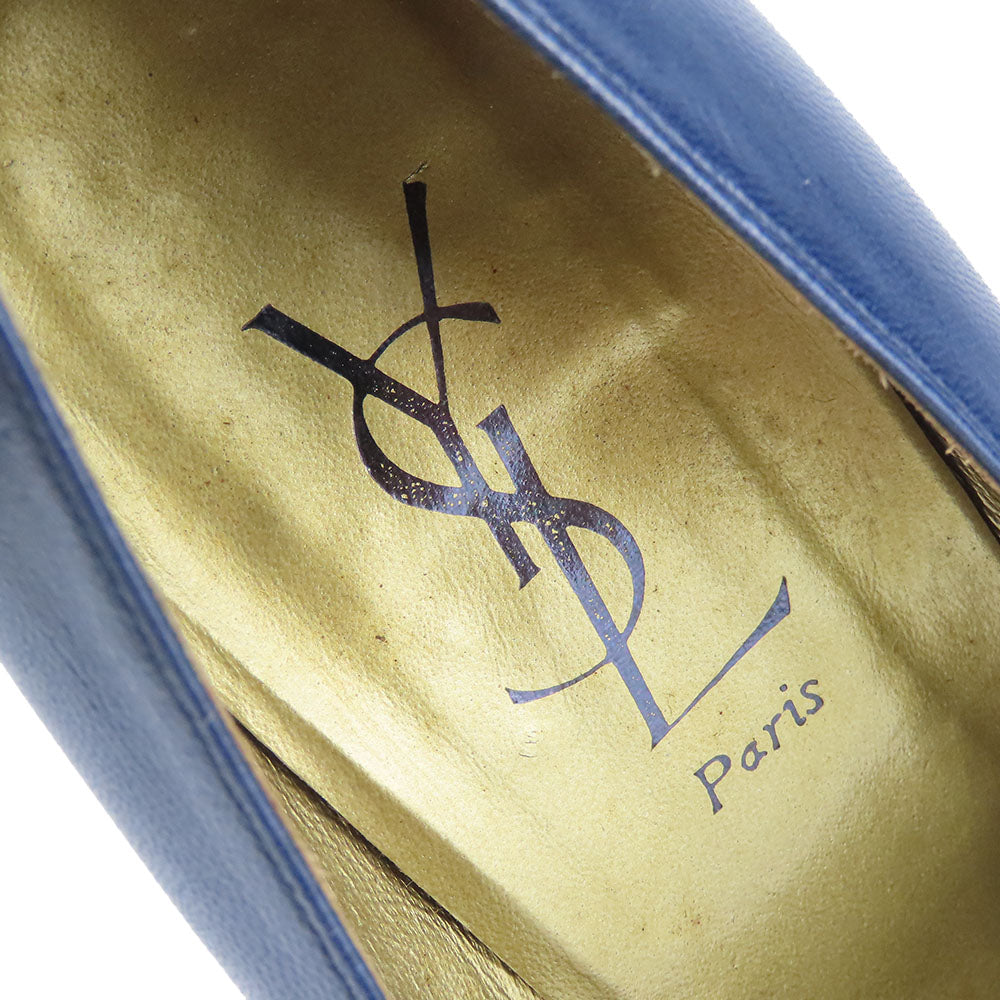 Yves Saint Laurent Leather Pumps Navy