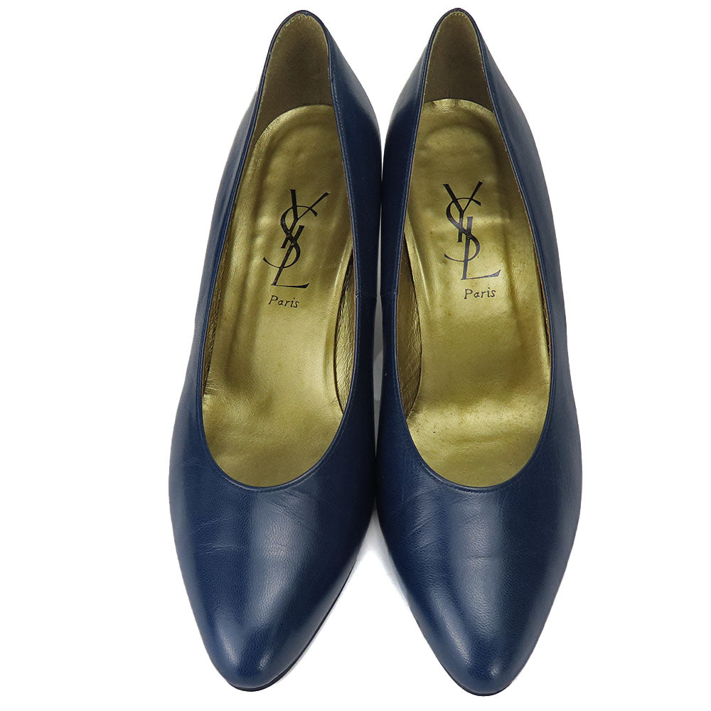 Yves Saint Laurent Leather Pumps Navy