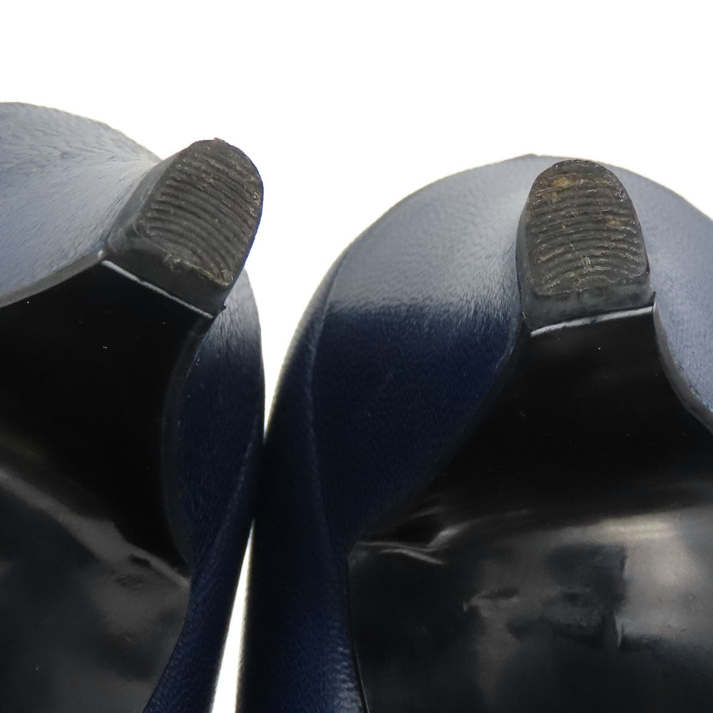 Yves Saint Laurent Leather Pumps Navy