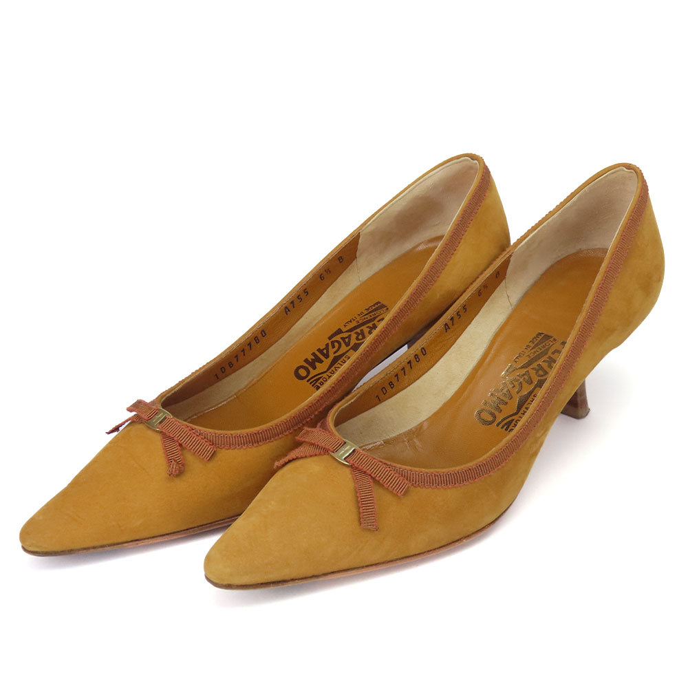 Salvatore Ferragamo Suede Pumps Camel