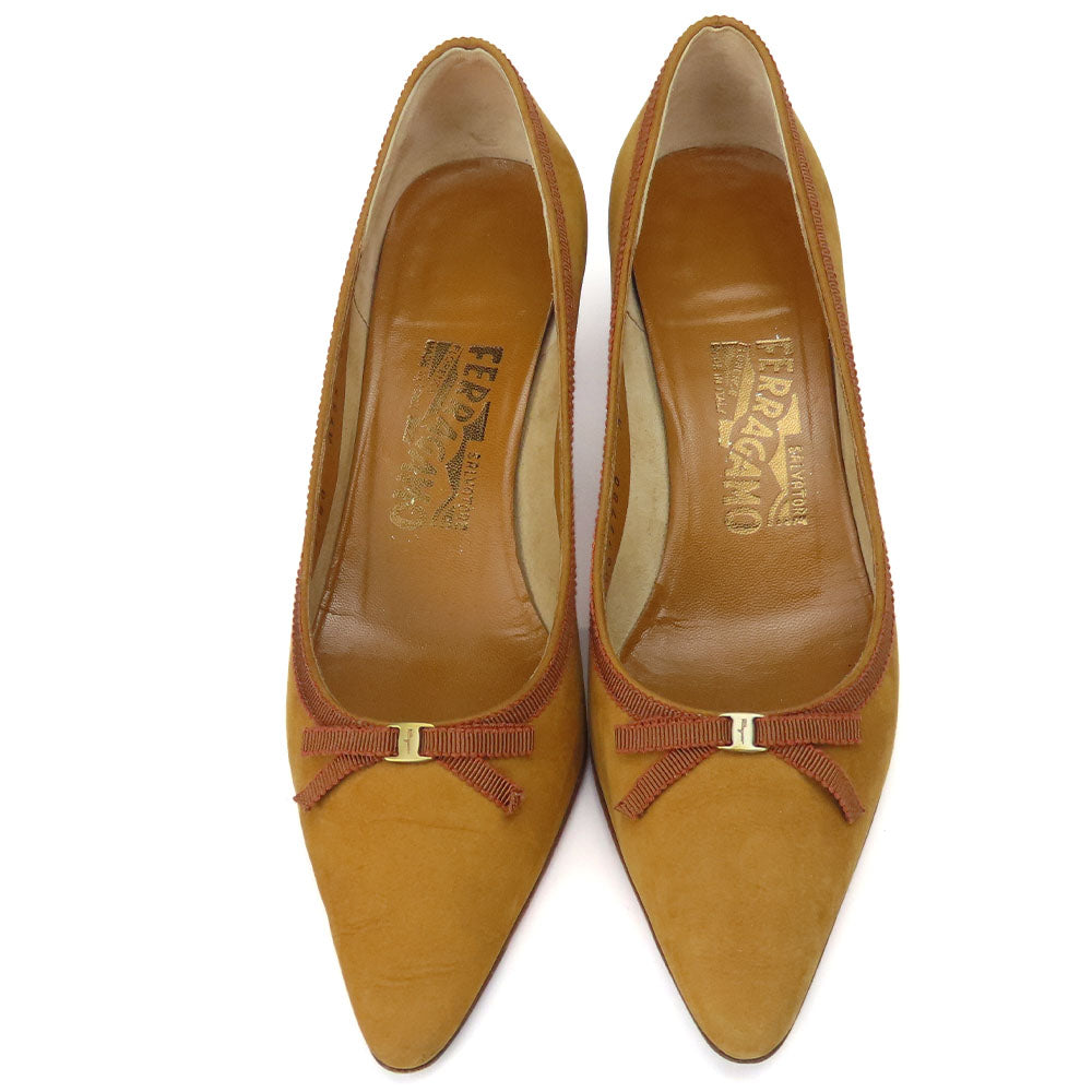 Salvatore Ferragamo Suede Pumps Camel