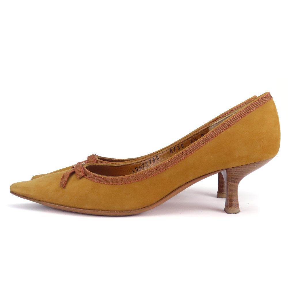 Salvatore Ferragamo Suede Pumps Camel