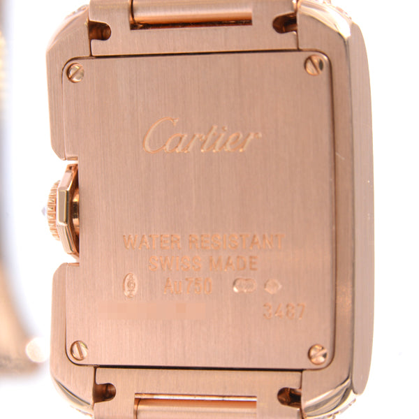 Cartier Tank Anglaise SM Diamond Bezel Quartz Watch WT100002 in Great Condition