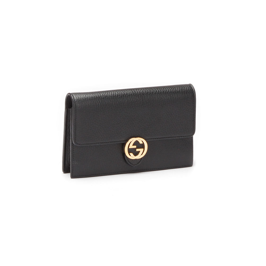 Leather Interlocking G Wallet on Chain 510314