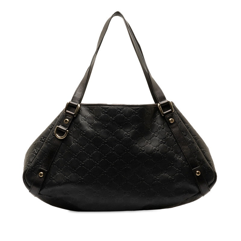 Gucci Guccissima Abbey Shoulder Bag  Leather Handbag 130736 in Good condition