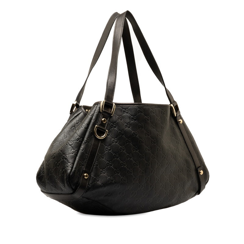 Gucci Guccissima Abbey Shoulder Bag  Leather Handbag 130736 in Good condition