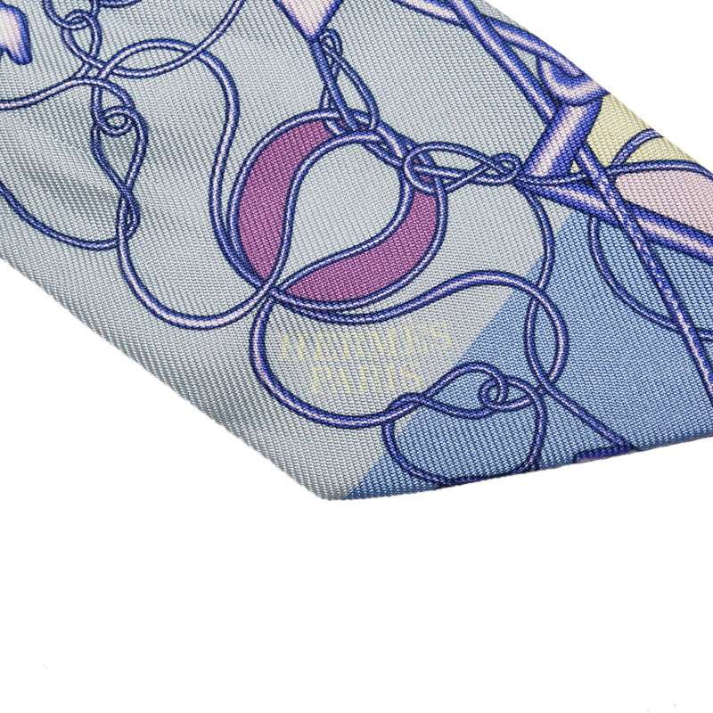 Hermes Silk Twilly Scarf Purple Multicolor in Great Condition