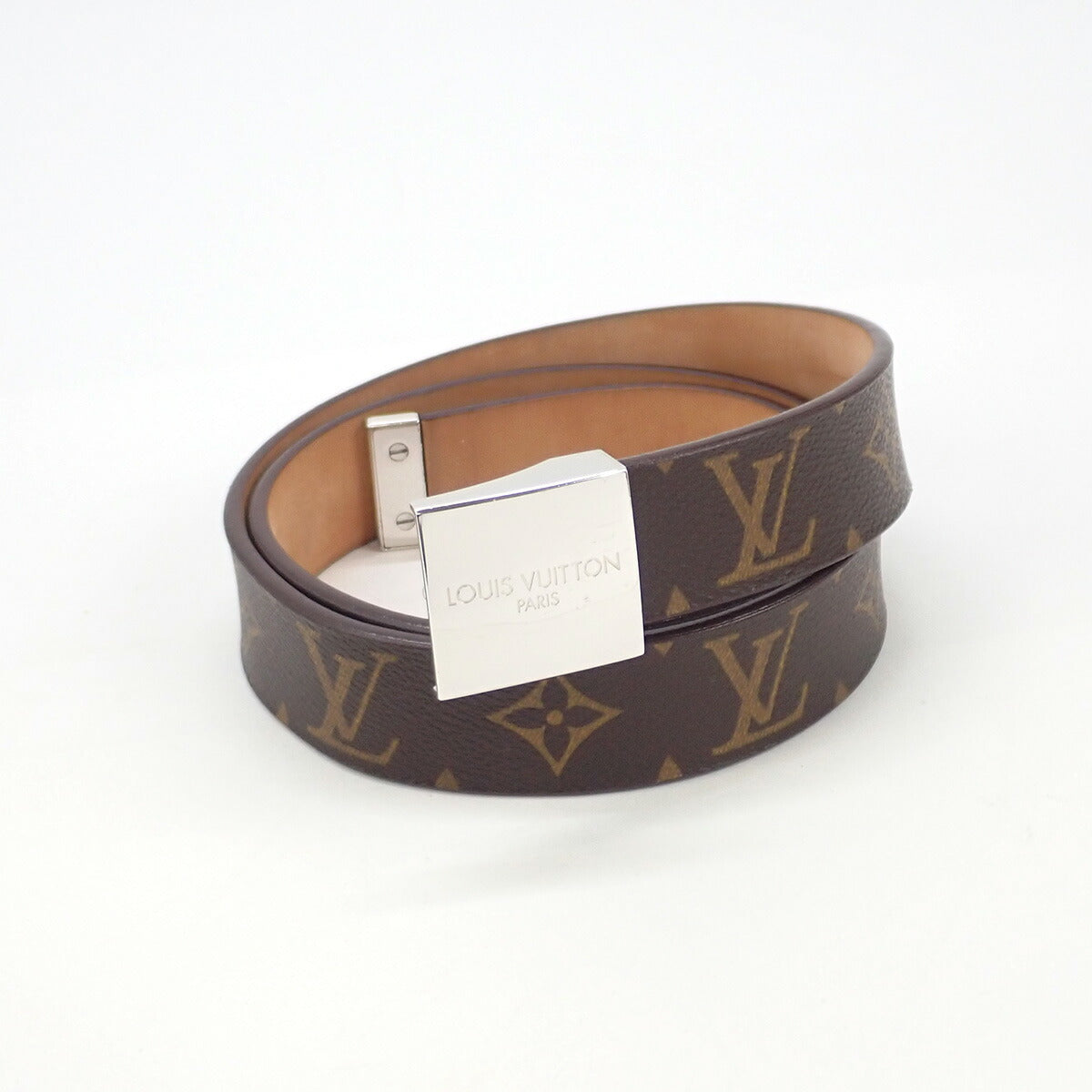 Louis Vuitton Santulle Carre Belt Canvas Belt M6801W in Good condition