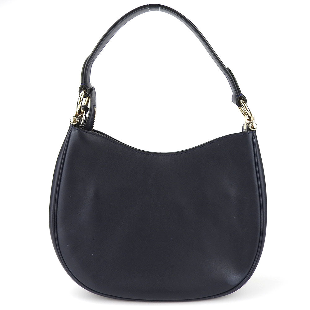 USED COACH Leather Shoulder Bag 54446 Navy