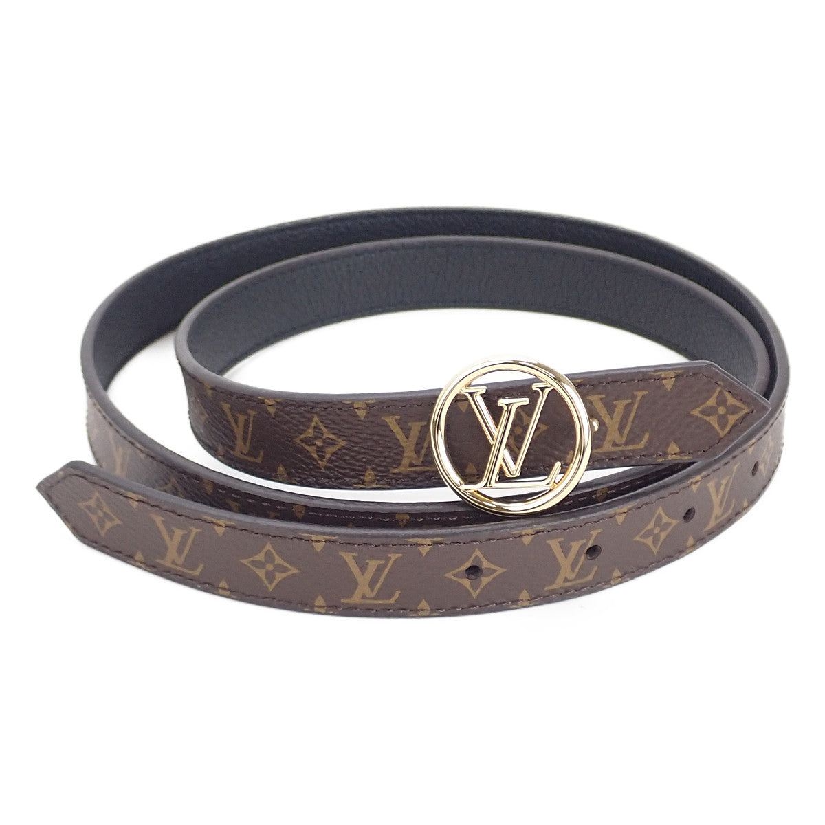 Louis Vuitton LV Circle Belt Leather Belt M0300U in Excellent condition