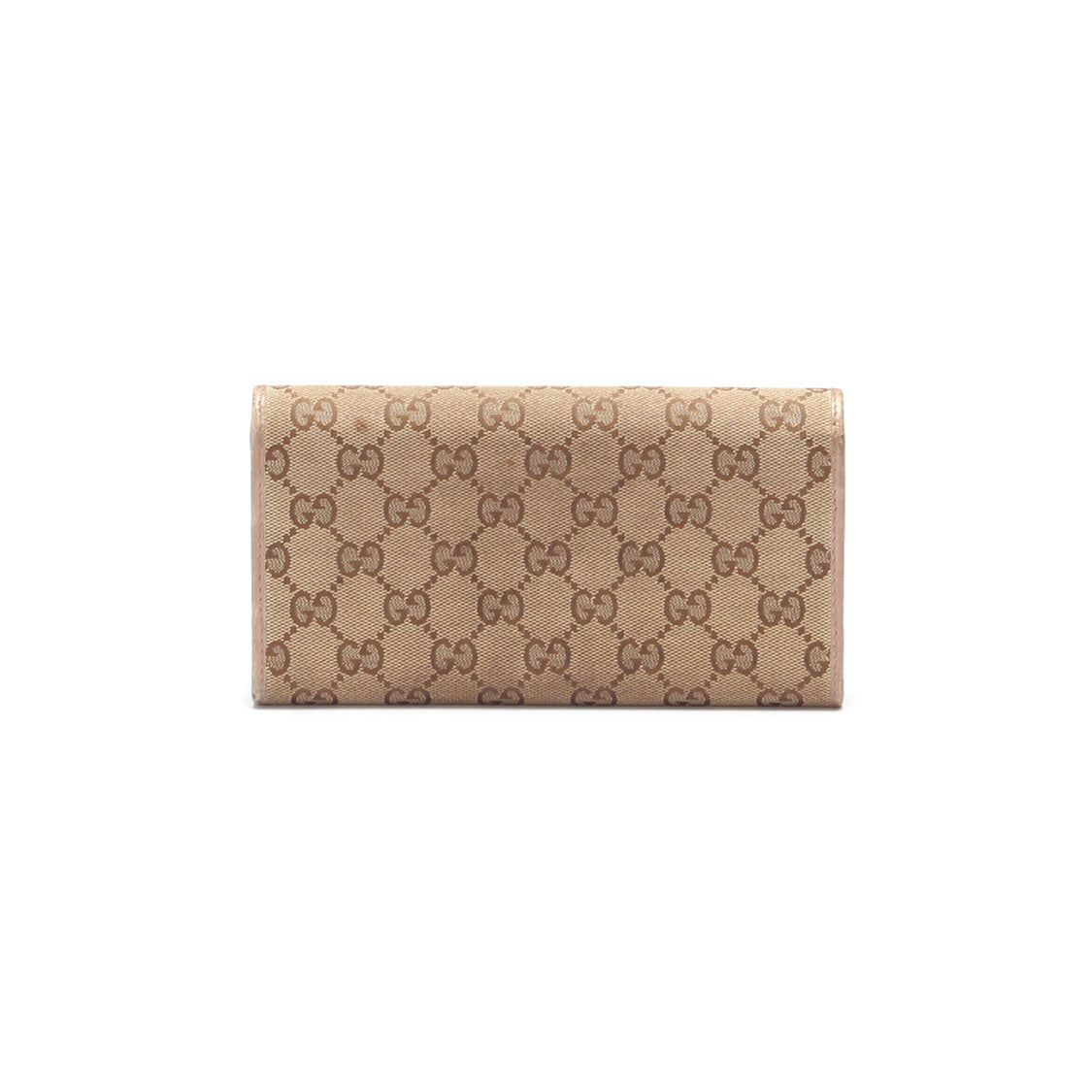 Gucci GG Canvas Lovely Heart Long Wallet Canvas Long Wallet 251861 in Good Condition