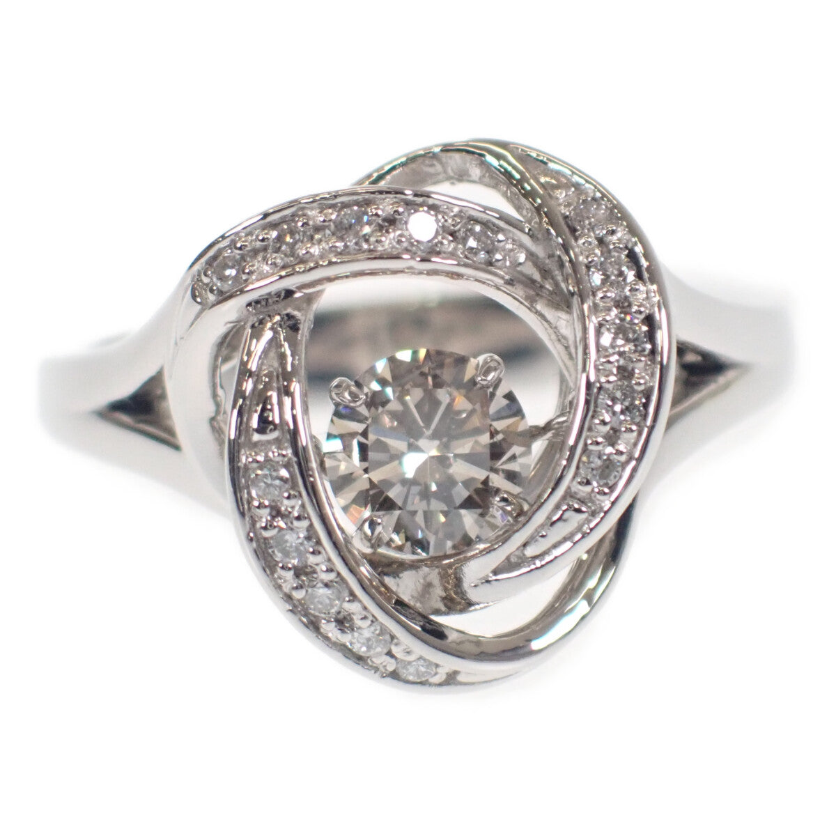 Designer Jewelry, Dancing Brown Diamond 0.417 0.08ct Ring in Platinum PT950 for Women, Size 12 (Used)