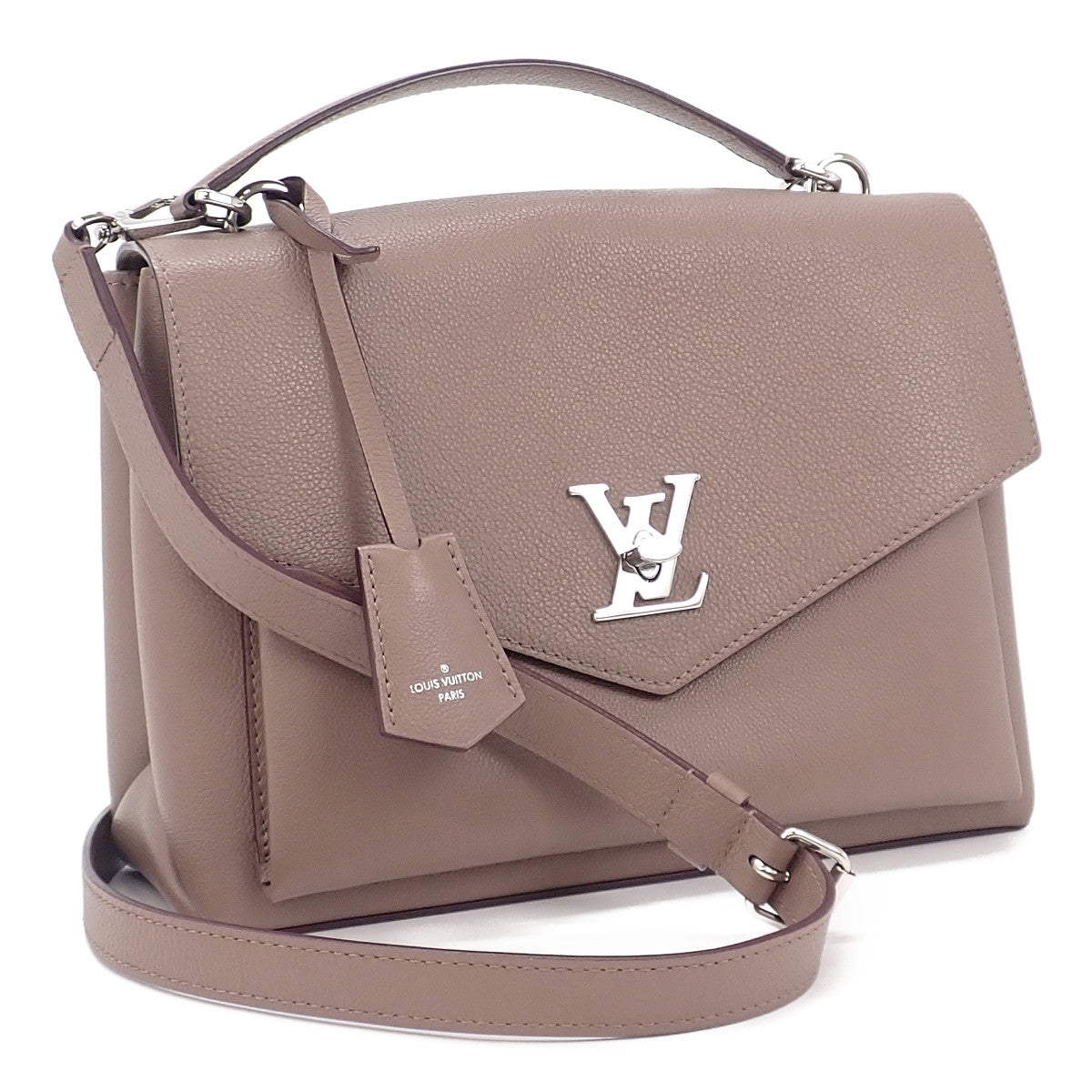 Louis Vuitton My Lock Me Satchel Leather Shoulder Bag M54877 in Excellent condition