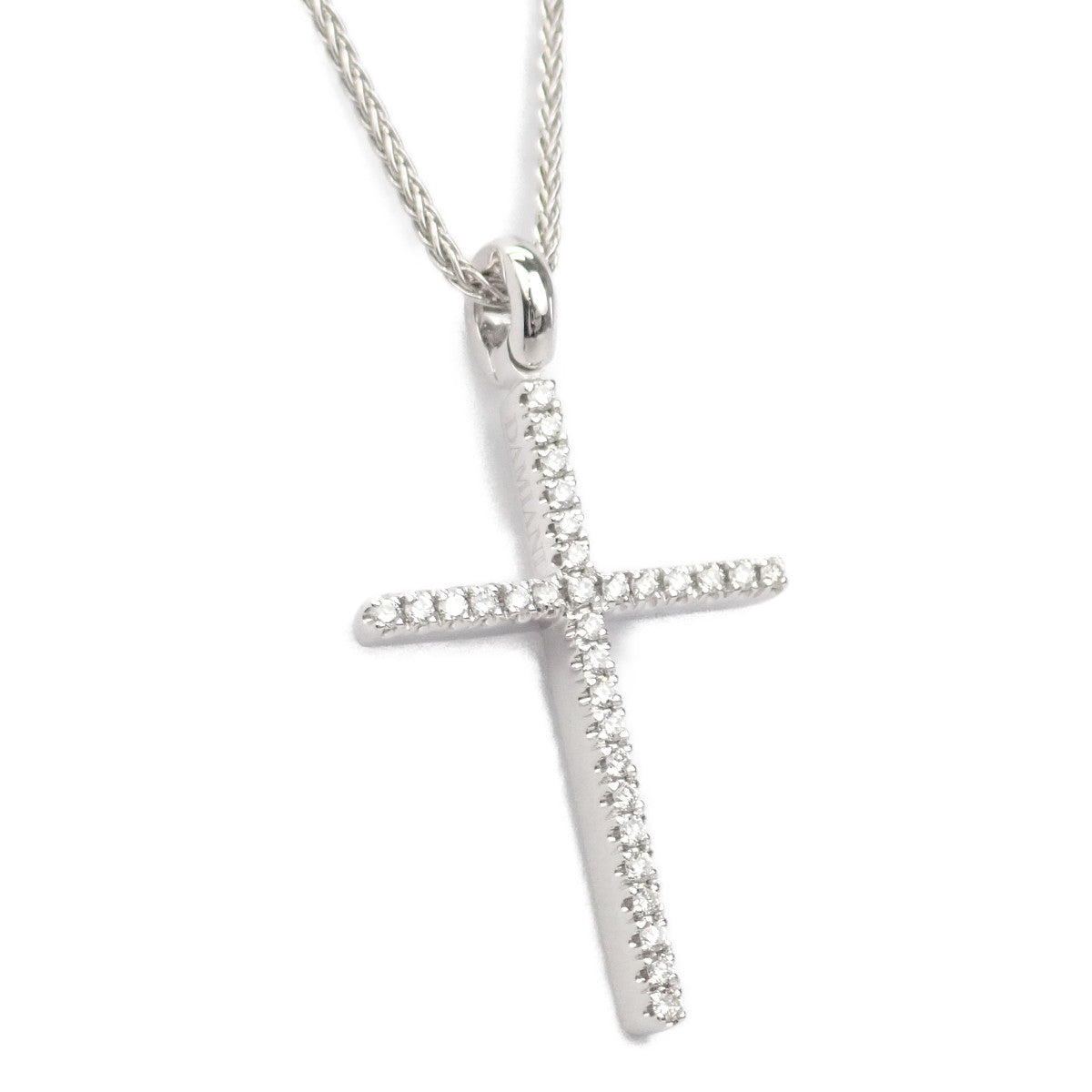 LuxUness  Damiani Mystery Cross K18WG Diamond Necklace, Silver for Women - 434876 2.0000811E7 in Excellent condition