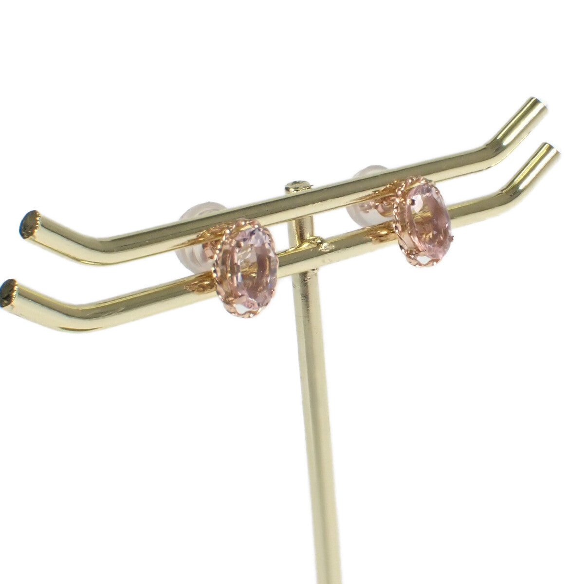 Women's 0.35ct Morganite Design Earrings in K18 Pink Gold, Gold, Never Used, Pre-owned
