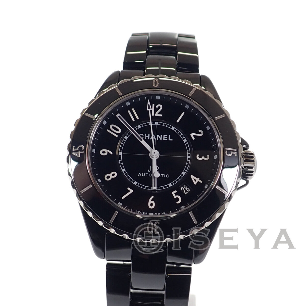 Chanel J12 Caliber 12.1 Men's H5697 SS Ceramic Watch, Black, Pre-owned  H5697