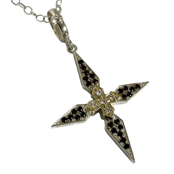 Loree Rodkin Au750 Silver Cross Pendant Necklace