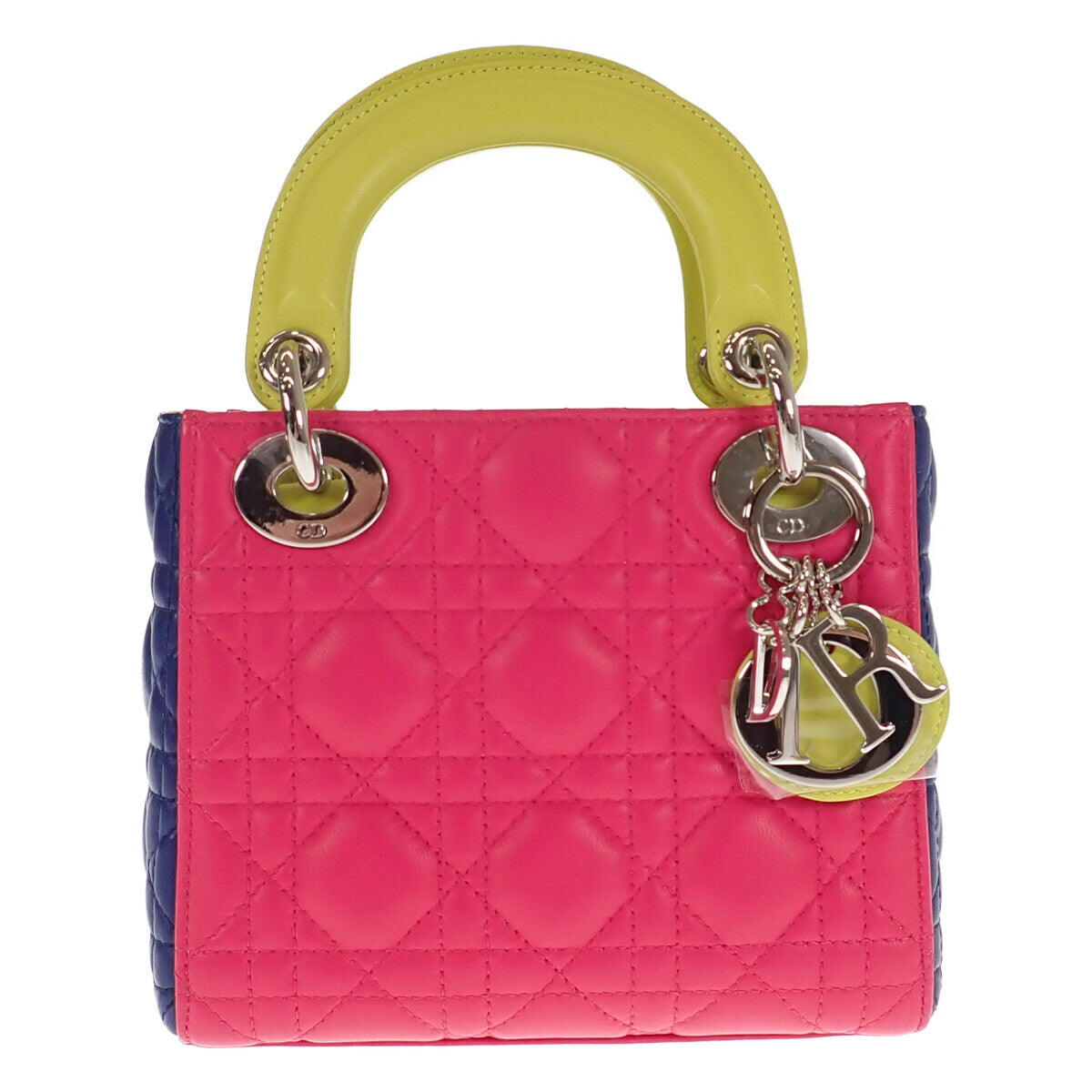 Dior  Cannage Medium Tri-Color Lady Dior Leather Handbag CAL0500 in Good condition